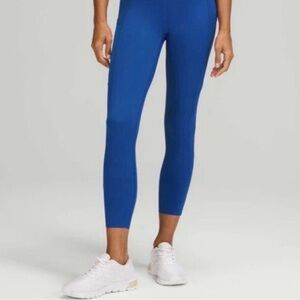 Lululemon Fast n Free High Rise Vibrant Symphony Blue sz 0 excellent condition